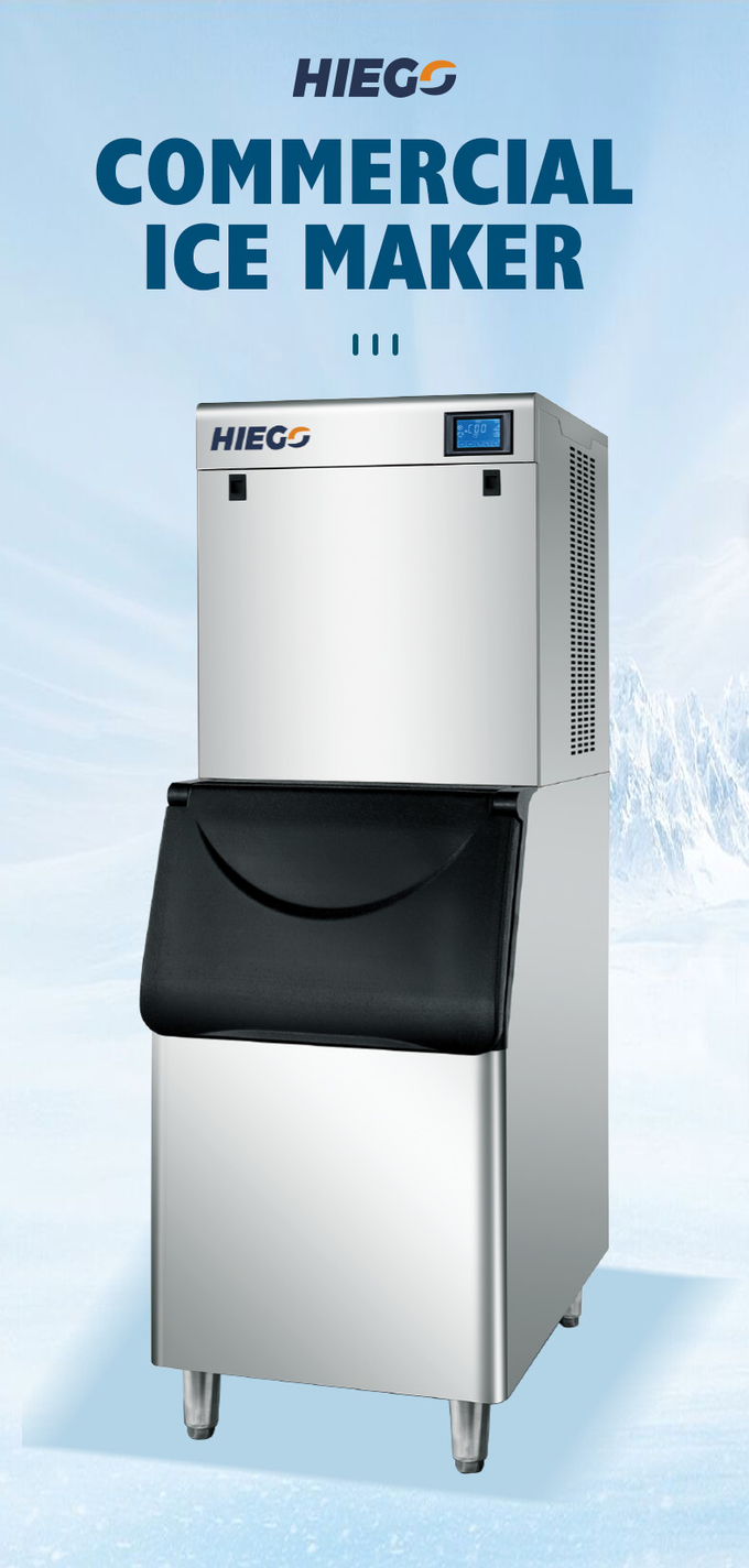 200kg/24H Commercial Ice Cube Maker Macchina per la produzione di ghiaccio Macchine per il ghiaccio automatiche per uso alberghiero 0