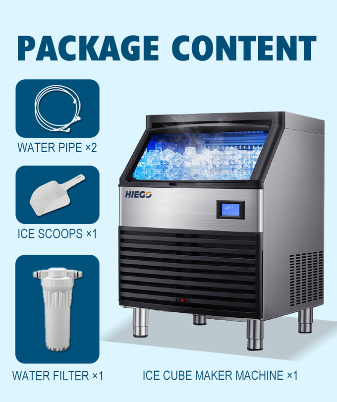 35 kg Macchina per il ghiaccio completamente automatica 100 kg Frigorifero Fabbricatore di ghiaccio Raffreddamento ad aria 10
