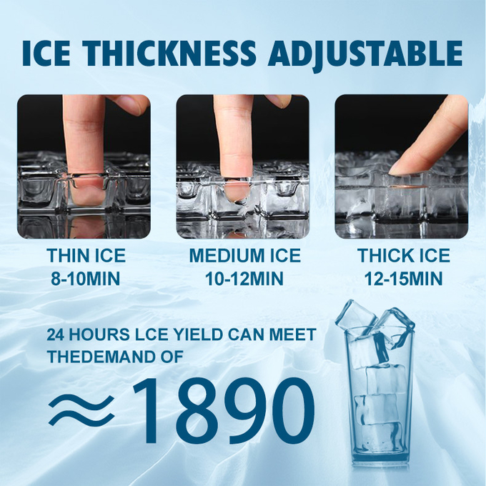 Macchine per il ghiaccio commerciali da 120 kg 24 ore su 24 che producono creatore di cubetti di ghiaccio usati 6