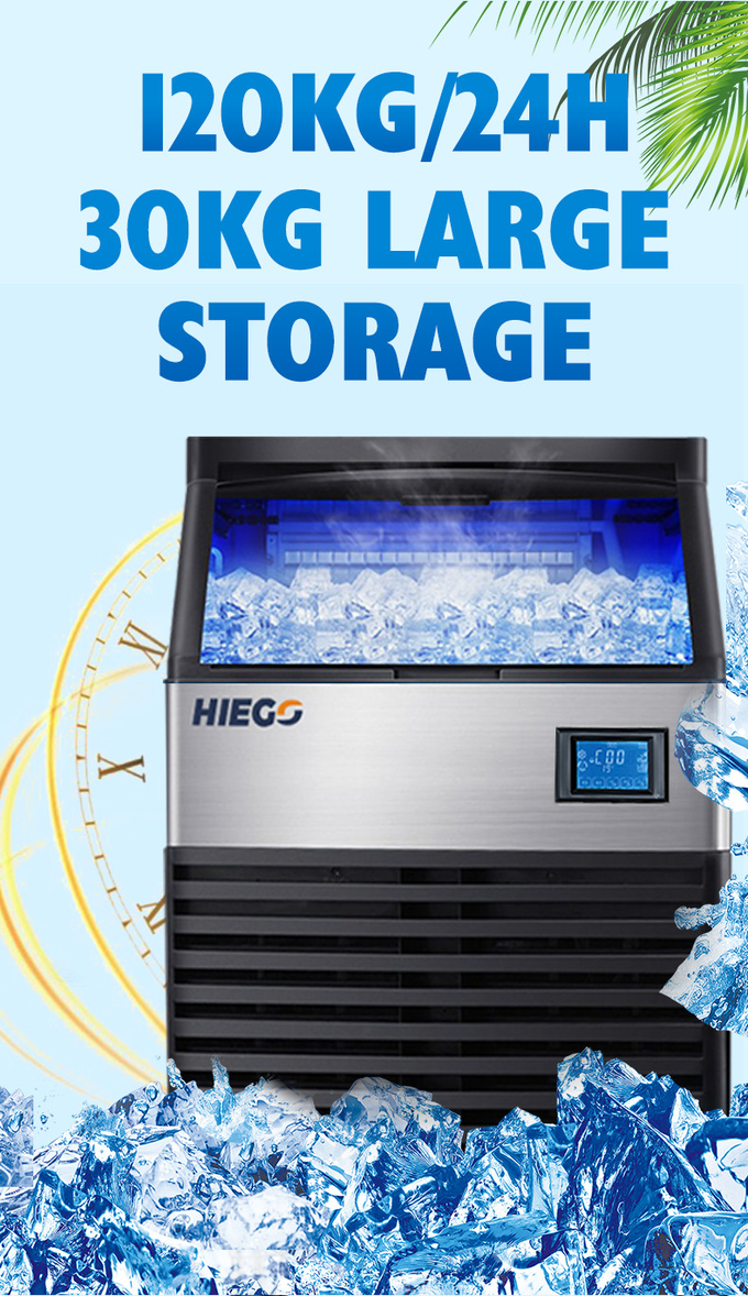 120KG Commercial Nugget Ice Maker Raffreddamento ad aria ad alto rendimento R404a Automatic Ice Maker 1