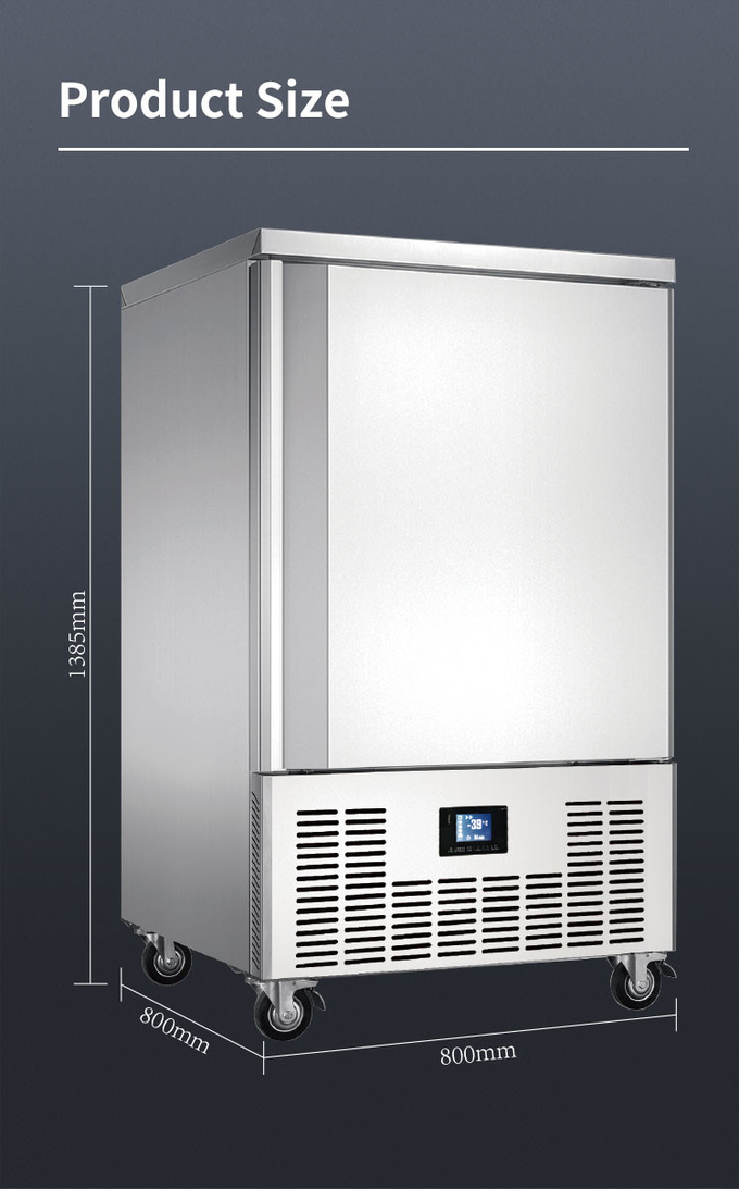 Attrezzatura professionale del congelatore rapido di raffreddamento ad aria dell'abbattitore di temperatura 10 vassoi 0