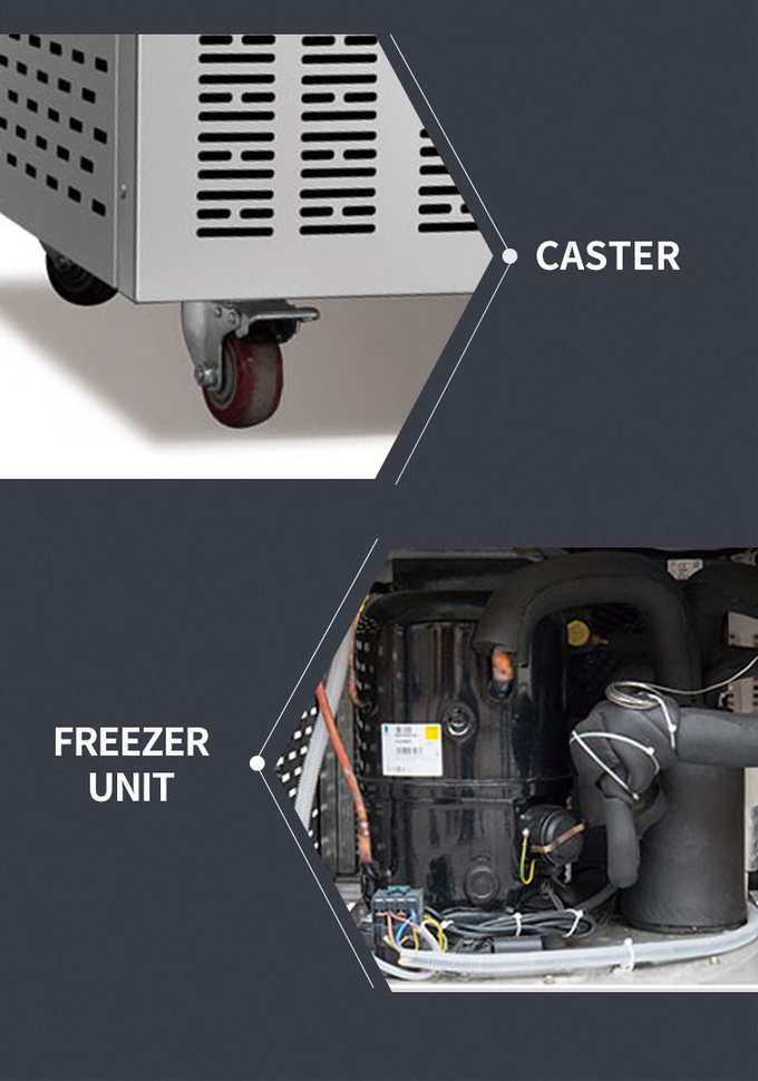 Attrezzatura professionale del congelatore rapido di raffreddamento ad aria dell'abbattitore di temperatura 10 vassoi 8