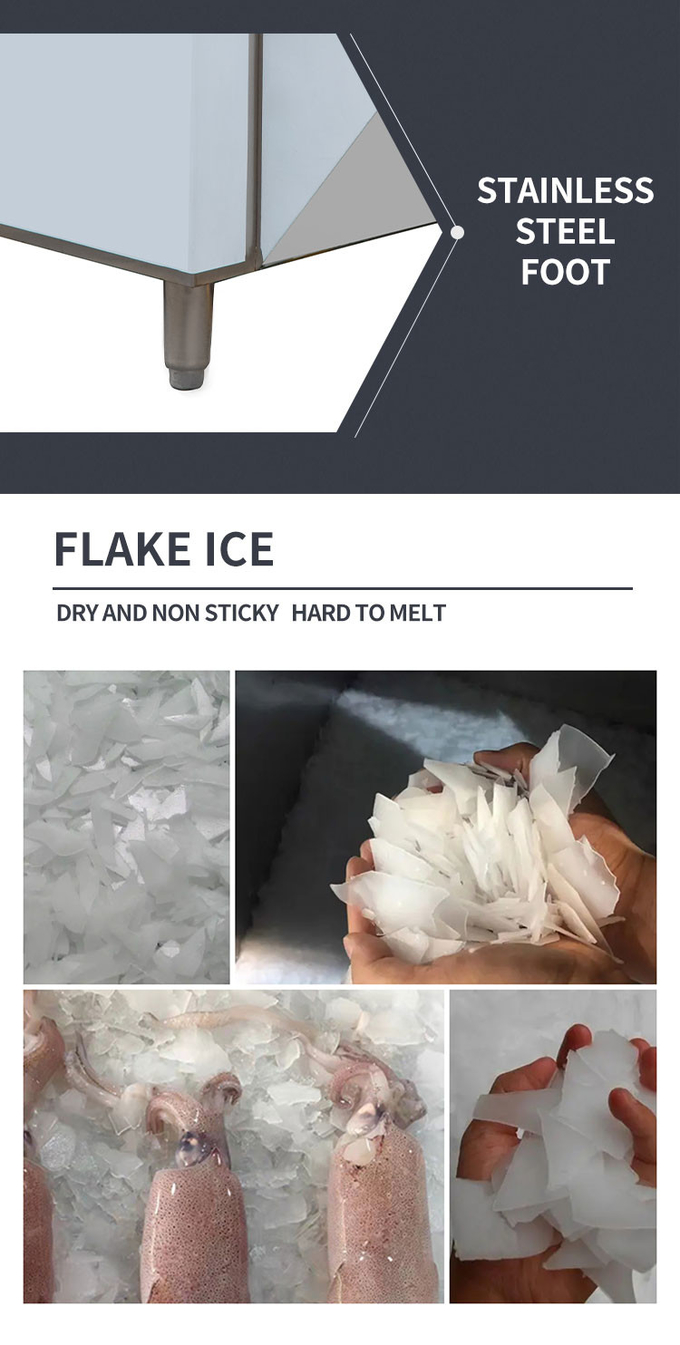 300kg 500kg Flake Ice Machine Maker R404a Macchina commerciale per cono di neve 9